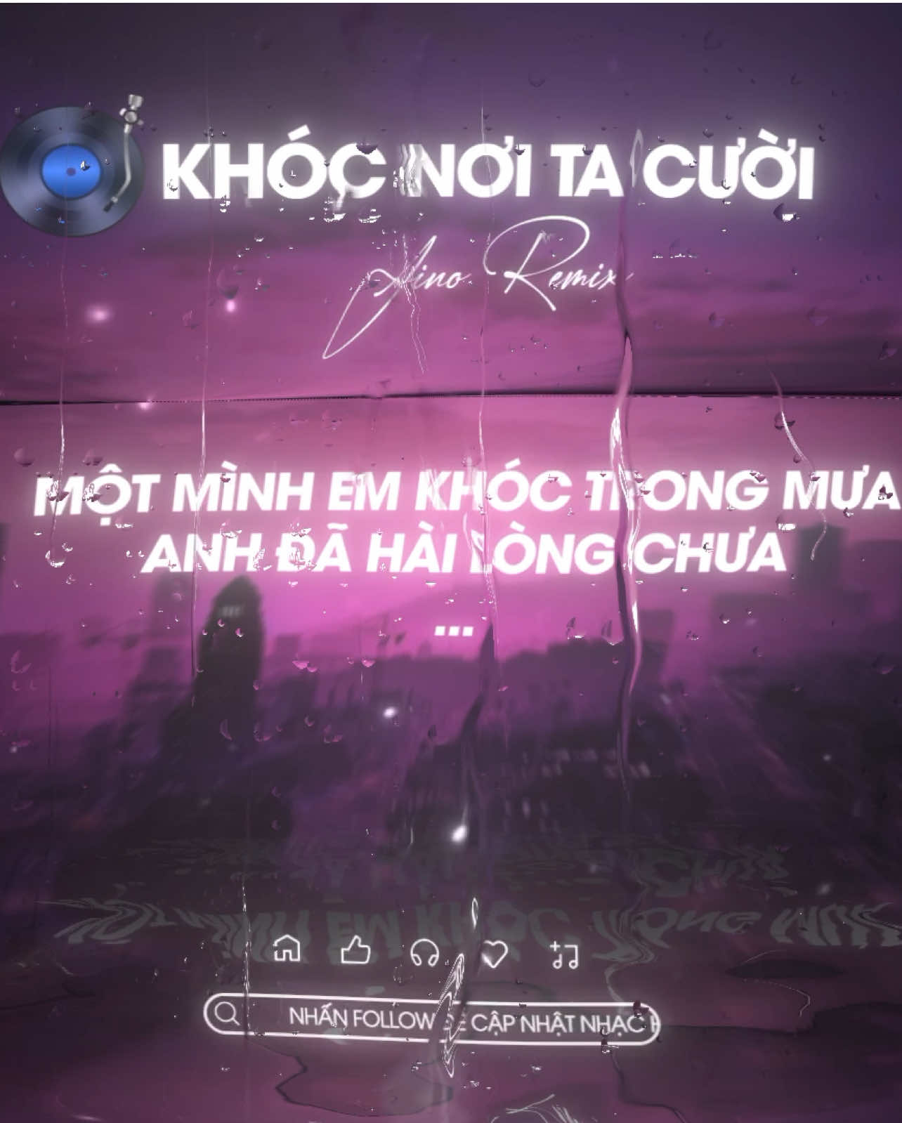 Một mình em khóc trong mưa, anh đã hài lòng chưa...? #music #lyrics #remix #fyp #fly 