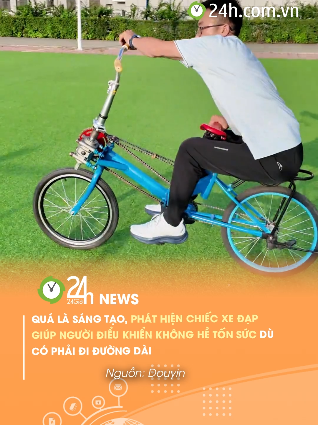 Xe đạp cực chất #24hmedia #24hnews #tiktoknews #onhaxemtin