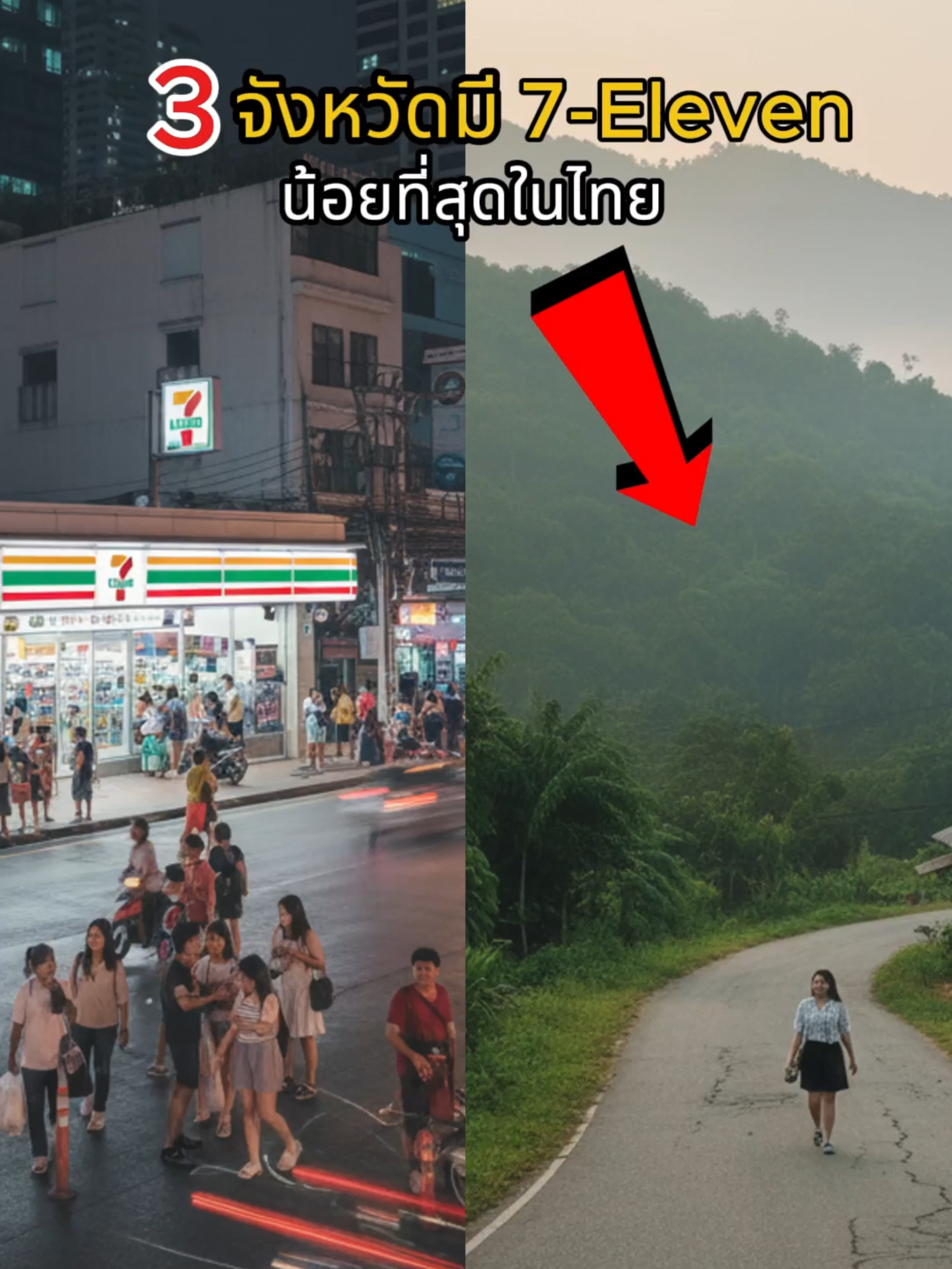 ช็อก! 🤯 TOP 3 จังหวัดที่ '7-Eleven' น้อยที่สุดในไทย  ทุกคนคิดว่า 7-Eleven มีทุกซอกซอยในไทย แต่คลิปนี้จะพาไปดู 3 จังหวัดที่หา 7-11 ยากที่สุด มาดูกันว่าจังหวัดไหนบ้างที่ติดอันดับ #7Eleven #เซเว่น #ร้านสะดวกซื้อ #Top3