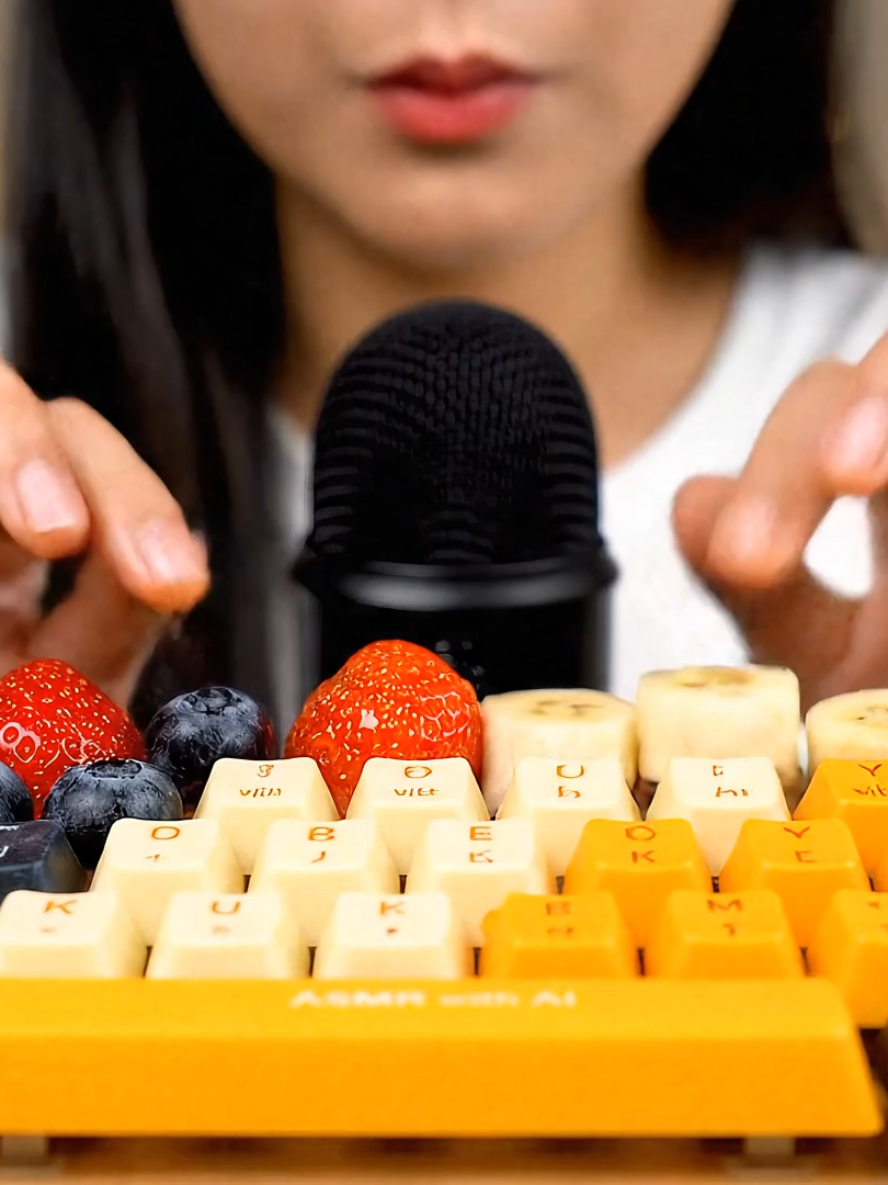 Part 8 | Fruit Keyboard ASMR 🫐🍓 #ASMR #ai #keyboard #typing #fyp