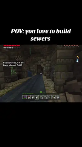 My best sewer yet ! #Minecraft #minecraftbedrock #minecraftbuilding #pov #minecraftpov 