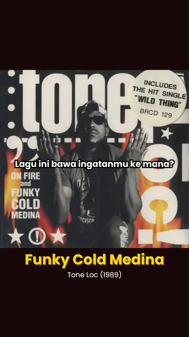 Requested by @Lyza  Tahun 1989, rapper asal Los Angeles Tone Lōc merilis single keduanya, “Funky Cold Medina”, dari album debutnya Lōc-ed After Dark.¹ Lagu ini mengikuti kesuksesan “Wild Thing” dan meneguhkan Tone Lōc sebagai salah satu rapper pertama yang menembus arus utama pop. Hook-nya mudah diingat: “Funky Cold Medina!”.² Kata-kata itu menjadi semacam mantra komedi, bercerita tentang ramuan ajaib yang bisa memikat siapa saja. Liriknya penuh humor, ringan, dan berani, membuat lagu ini menonjol di era ketika hip-hop masih kerap dianggap serius dan keras. Secara musikal, lagu ini dibangun di atas beat yang memanfaatkan sample “Hot Blooded” (Foreigner), “Honky Tonk Women” (The Rolling Stones), dan “All Right Now” (Free).³ Kombinasi rock klasik dengan rap menjadikannya mudah diterima pendengar luas, bahkan mereka yang belum terbiasa dengan hip-hop. Pencapaiannya mencatat sejarah. “Funky Cold Medina” mencapai posisi #3 di Billboard Hot 100 dan menjadi salah satu lagu rap pertama yang masuk Top 5 pop chart.⁴ Popularitasnya membuat lagu ini tetap diputar di radio, film, dan acara TV hingga sekarang, menandai peralihan rap dari subkultur menjadi bagian budaya pop Amerika. Nilai utama Funky Cold Medina ada pada karakternya yang santai. Tone Lōc menunjukkan bahwa rap tidak selalu harus agresif, ia bisa kocak, ringan, dan tetap hits besar. Lagu ini membuka pintu bagi gaya rap lain yang lebih variatif, meneguhkan hip-hop sebagai genre yang lentur. Catatan Referensi [1] Discogs – Tone Lōc, album *Lōc-ed After Dark* (1989). [2] Genius Lyrics – Lirik resmi “Funky Cold Medina”. [3] WhoSampled – Daftar sample dalam lagu “Funky Cold Medina”. [4] Billboard – Data chart “Funky Cold Medina”, posisi #3 Hot 100 (1989). #80s #top10