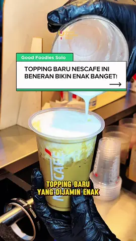 ‼️TOPPING BARU DARI NESCAFE INI BENERAN ENAK BANGET🫵🏻‼️ Hallo Good Foodies Solo!🥰 Mingood punya info nih, Jadi sekarang di outlet nusukan ada topping sea salt! Jadi rasa topping sea salt ini tuh gurih, creamy dipaduin sama minuman nescafe jadi makin enak, asli si ini si enak bangettt dan wajib banget buat kalian coba!😍🫵🏻 nah untuk topping sea salt  ini cuma tersedia 1 bulan di outlet nusukan ya!😁 Tuhkan gimana? Yuk buruan gaas cobain Nescafe topping sea salt ini ya!🥰🫶🏻 #nescafeindonesia #nescafenusukan #nescafetoppingseasalt #nescafeseasalt #seasalt 
