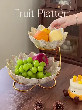Đĩa đựng trái cây 2 tầng sang trọng. #ketang #diatang #decor #nhadep #vietnam  @Góc Nhà Xinh  @Góc Nhà Xinh  @Góc Nhà Xinh 