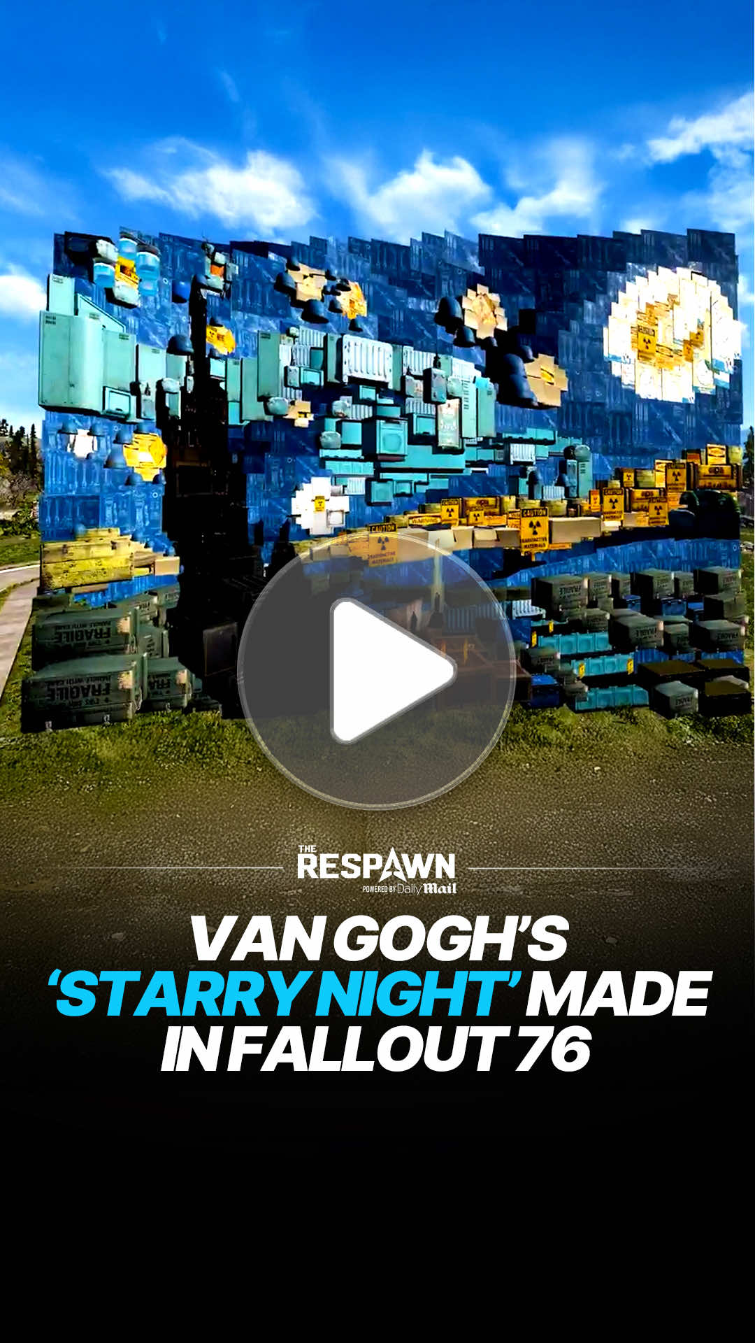 This Fallout 76 player somehow managed to recreate an iconic piece of art in the game! 🤯 #fallout76 #gaming #fallout #gameplay #vangogh 