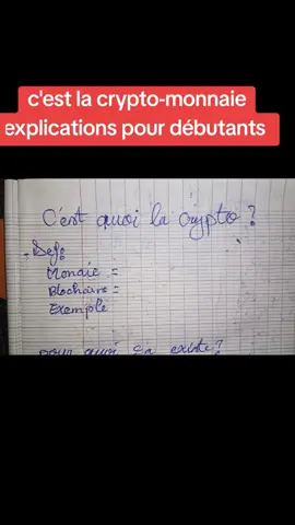 c'est la crypto-monnaie explications pour débutants depuis l'Afrique comment se lancer dans les cryptomonnaies  #FormationTrading #CryptoMonnaie #TradingCrypto #binance #InvestirPourDemain 