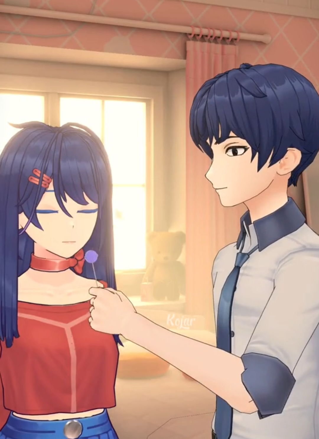 Aww player >< (insp: Kem Dâu Tình Yêu | but i saw this ref from kira_arumi77) (3D model Mita: DravenJV01, Player: Sonnick3d) #mita #kindmita #miside #animation #romance 