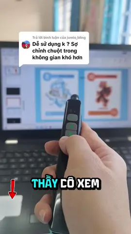 Trả lời @jumio_bling Dạ bút dùng như chuột, ban đầu chưa quen thì hơi lóng ngóng chứ quen rồi canh khoảng cách rê bút rất chuẩn nha bạn. Như mình xài thì thấy rất tiện luôn. Thích nhất là chức năng ghi chú với kính lúp, làm cho mình rất chủ động trong khi dạy. Thầy cô bây giờ ai cũng dạy giáo án điện tử hết rồi, có thêm cây bút thuyết trình này nữa là khỏi chê luôn #butthuyettrinh #buttrinhchieu #buttrinhchieudanang #dayhoc #giaovien 