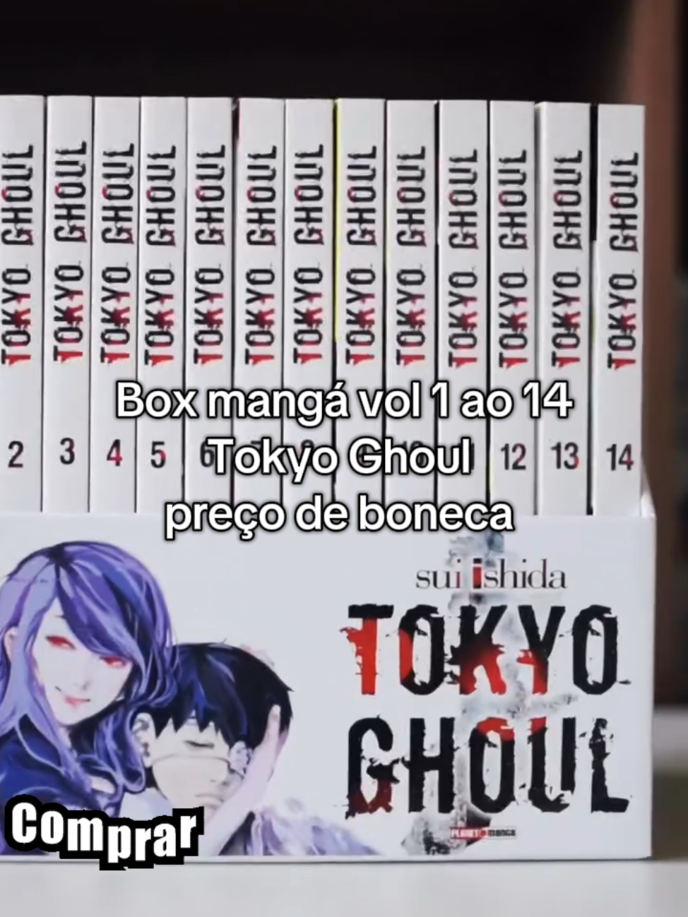 box Tokyo Ghoul volumes 1 ao 14 preço de boneca  #tokyoghoul #kanekiken #paninimanga #tokyoghoulmanga #ghouls 