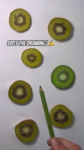 Did you Find the Fruit Drawn?! 🥝✨🤔 #funnyart #kiwi #drawing 