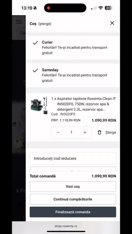 🔥 Rowenta Clean IT | Cod reducere @Rowenta Romania - 20% | evoucher.ro #codreducere #rowenta #vacuumcleaner #reduceri #fyp 