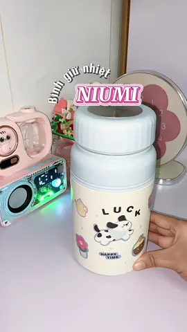 Bình giữ nhiệt 1000ml NIUMI hoạ tiết dễ thương ✨🛒 #xuhuong #binhgiunhiet #binhgiunhietcute #binhgiunhiet1000ml #niumi 