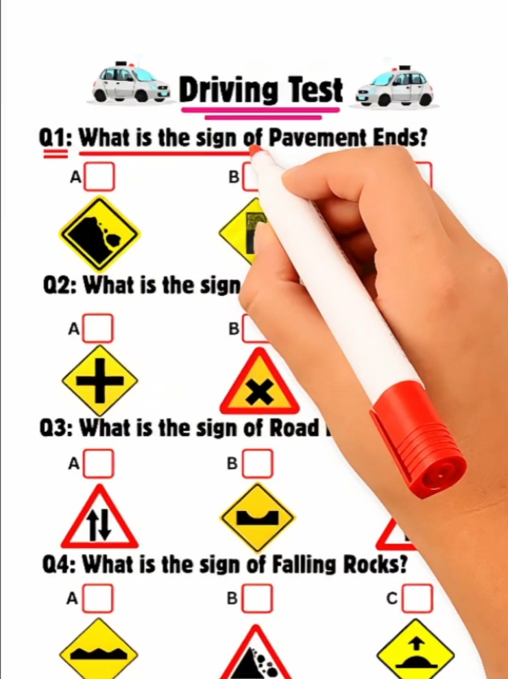 Driving test quiz- Can you get 5/5?  #LearnOnTikTok#quiz #quiztime#trivia 