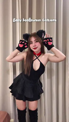 easy halloween costume-black cat🐈‍⬛ #halloween2025 #halloweencostume #blackcat #costumeideas #blackcatcosplay 