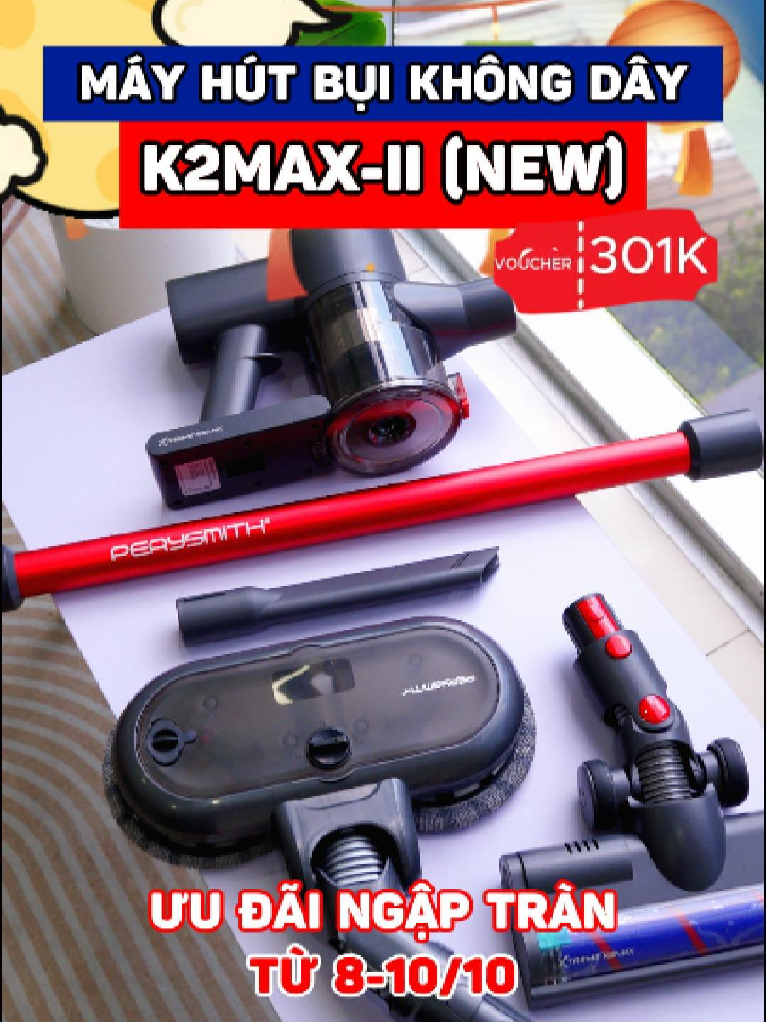 Trẻ nhỏ vui chơi thoả thích với K2Max-II bụi bẩn không là vấn đề #PerySmith #donnha #cleanhome #livestream #fypシ゚ #xuhuong #hutbui #k2maxii