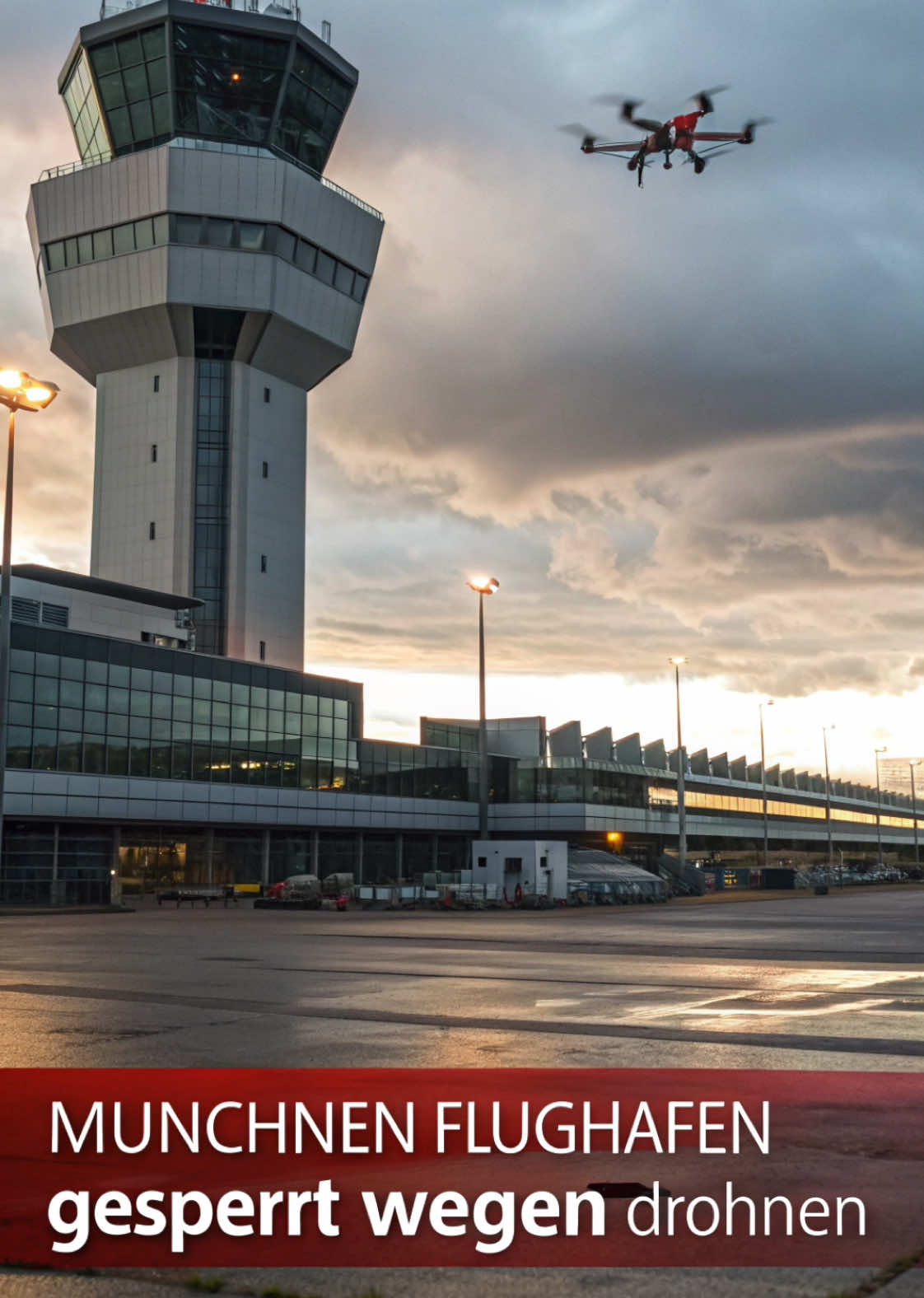 Münchner Flughafen gesperrt wegen Drohnen Wir sprechen über die vollständige Sperrung des Münchner Flughafens aufgrund von Drohnen. #Flughafen #Drohnen #Sperrung 