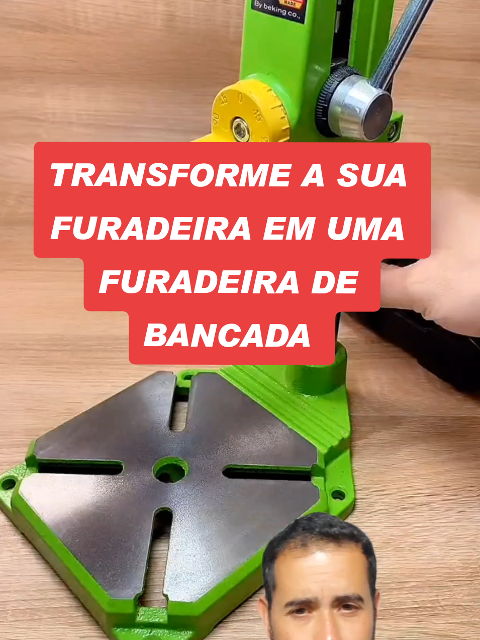 SUPORTE PARA FURADEIRA DE BANCADA! #carpinteiro #marceneiro #pedreiro #construçãocivil #tiktokshop 