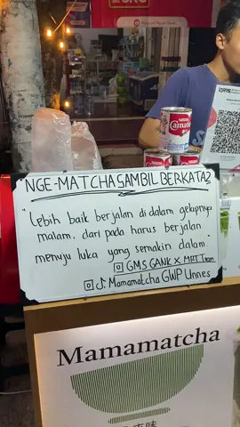 Ikhlas hanyalah kosa kata, selebihnya ytta ☺️🙏 Spesial req by @GMS GANK🚀 X @rizkictr , ditunggu kedatangannya langsung ke outlet kami boskuu🫵🏼🤩🙌🏻  @Mamamatchadrink  #mamamatchadrink #mamamatchagwpunnes #kulinerunnes #unnessemarang #fyp 
