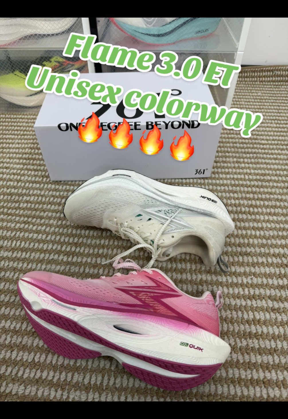Wow! Flame 3.0 ET nice colorway!🔥🔥🔥#361degrees #lightweight #hotsale🔥 #runningshoes #bigseller 