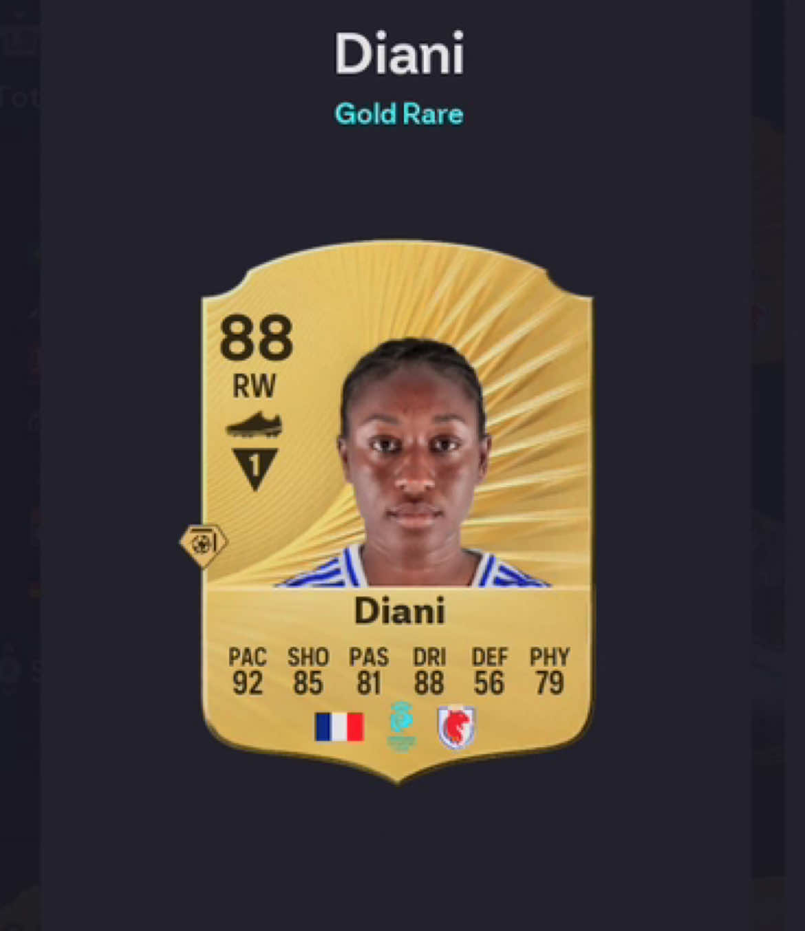 Is Diani the best women card on FC26? #diani #fc26 #fifa #ultimateteam #cornerstones 