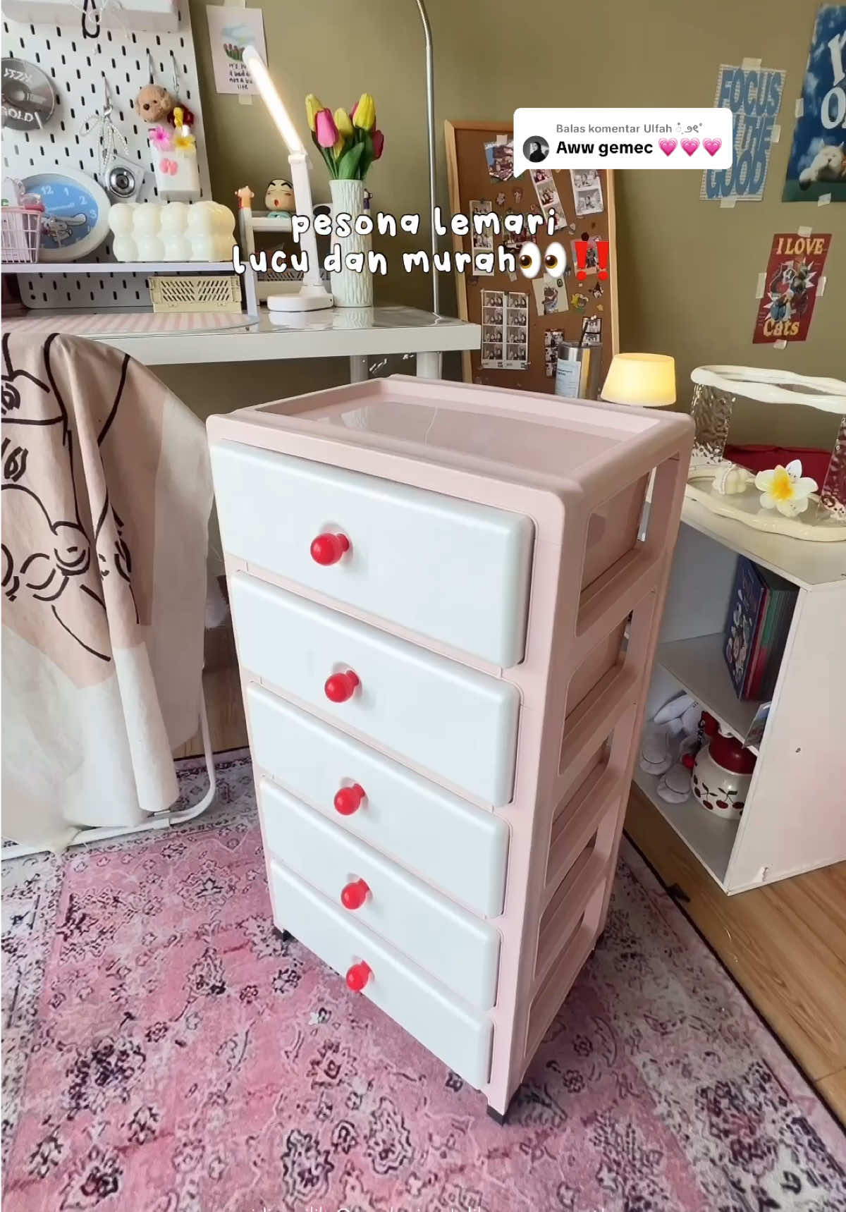 Membalas @Ulfah ๋࣭ ౨ৎ˚ rugi sih kalo ga co selucu ini #laci #lacimini #laciminiaesthetic #lemariminimalis  #kamaraesthetic 