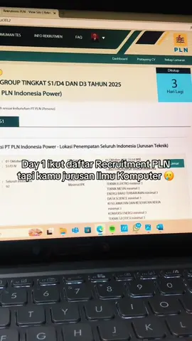rezeki orang beda-beda, mungkin bukan PLN tapi tetap terang jalannya ⚡️ #recruitment #pln2025 #day1