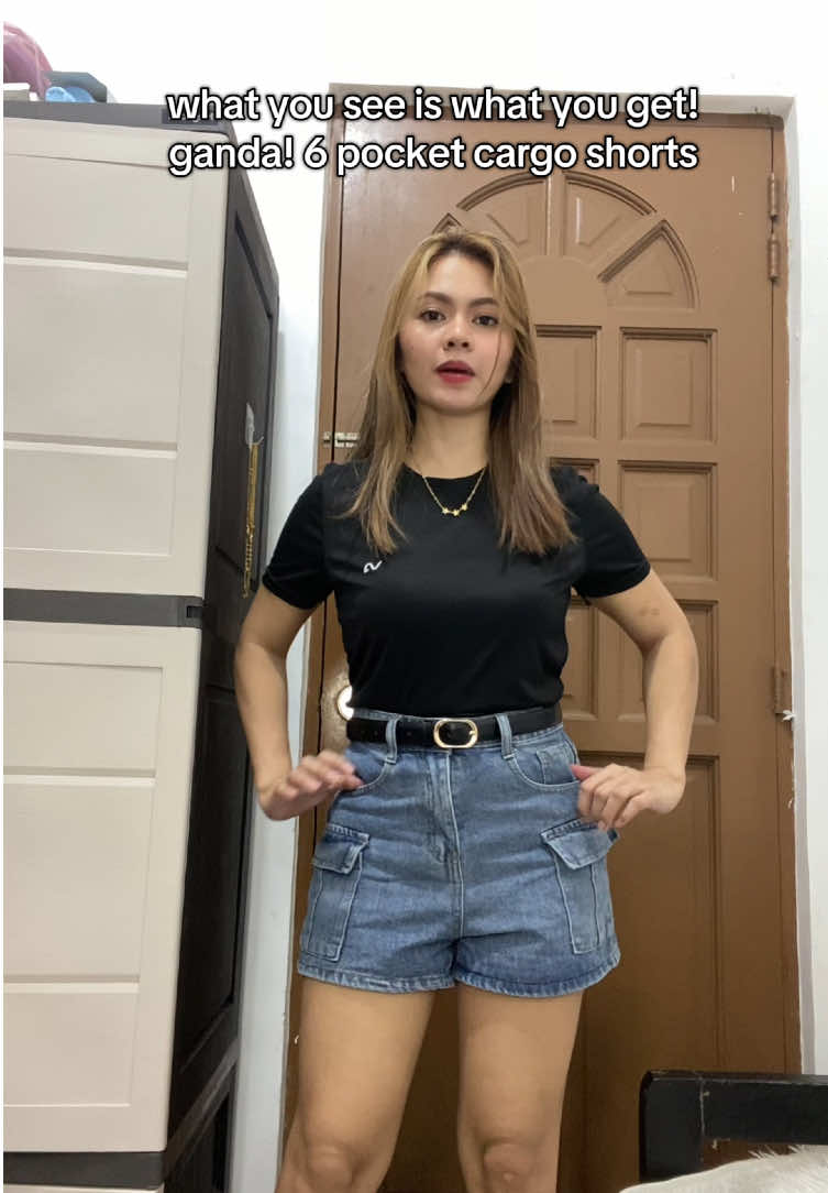 what you see is what you get! #cargoshorts #shortsforwomen #highwaistedshorts #denimshorts 
