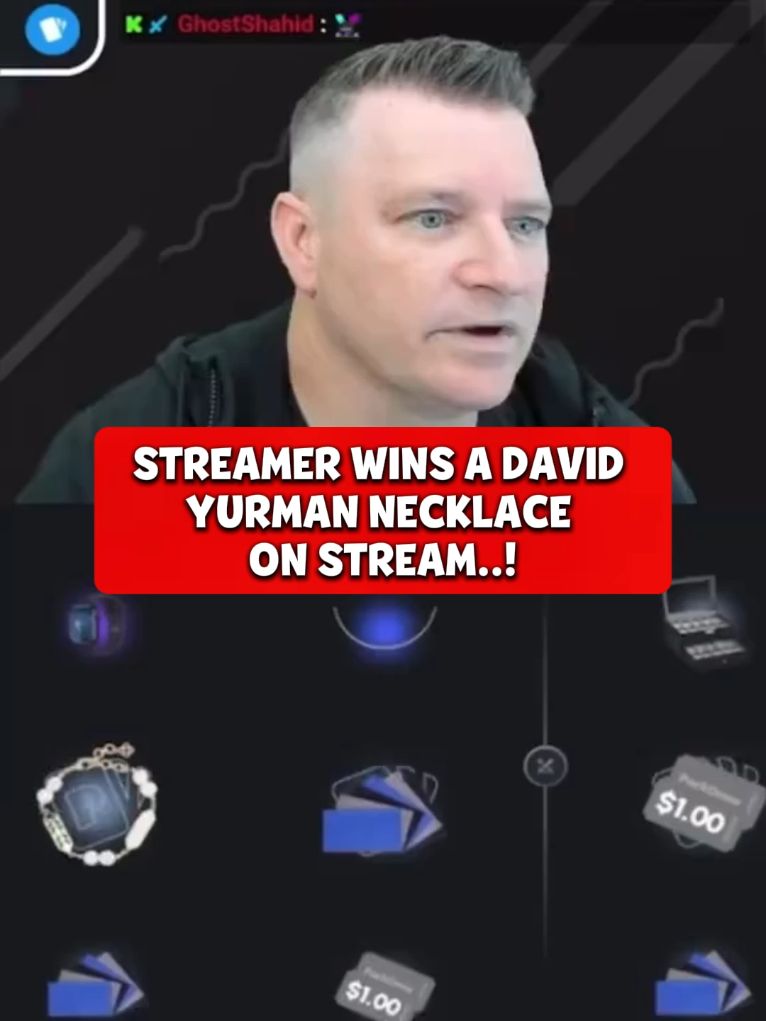 STREAMER WINS A DAVID YURMAN NECKLACE ON STREAM.!