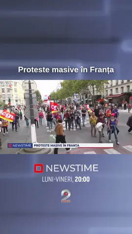Noi proteste masive în Franța. Peste 300.000 de oameni au fost anunțați că ies în stradă din cauza tăierilor bugetare aprobate de noul Guvern. ▪️Este vorba despre sectoare precum Transporturi, Învățământ, Servicii Publice și Sănătate. ▪️Ministerul Afacerilor Externe a emis o atenționare de călătorie pentru românii care merg în regiunile afectate. #newstime #kanald2 #protestemasive #franta 