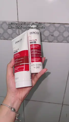 Màu xanh giảm gàu, màu đỏ giảm rụng tóc #xuhuong #changdayi #daugoivichy 