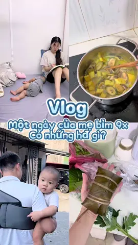Vlog mẹ bỉm 9x lần đầu nấu canh ốc chuối đậu và những sai lầm nhớ đời🤣#mevabe #Vlog #vlogmebim 