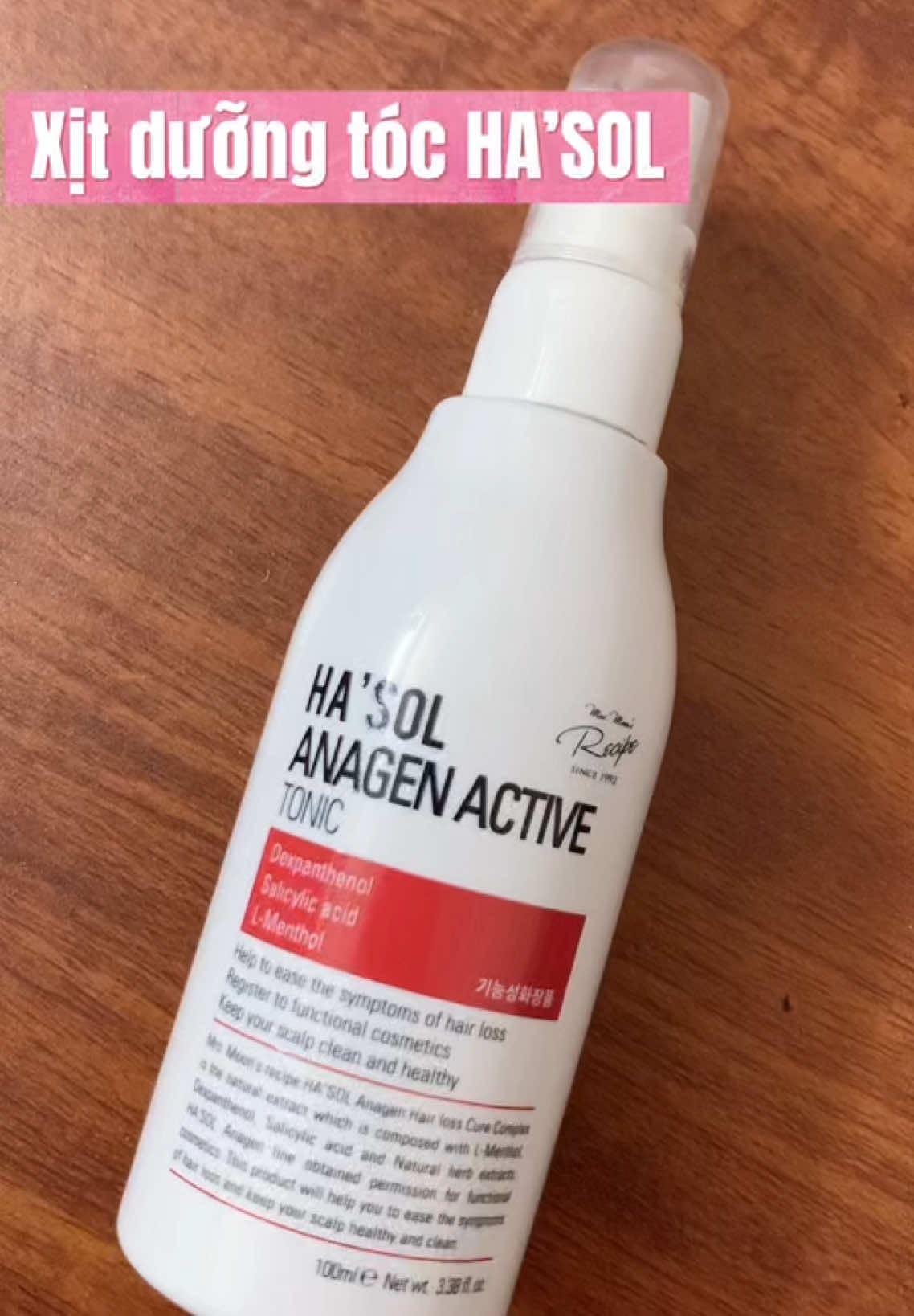 Xịt dưỡng ngăn tóc rụng, nuôi dưỡng nang tóc chắc khoẻ  #review #xhtiktok #fyp #duongtoc #hasol 