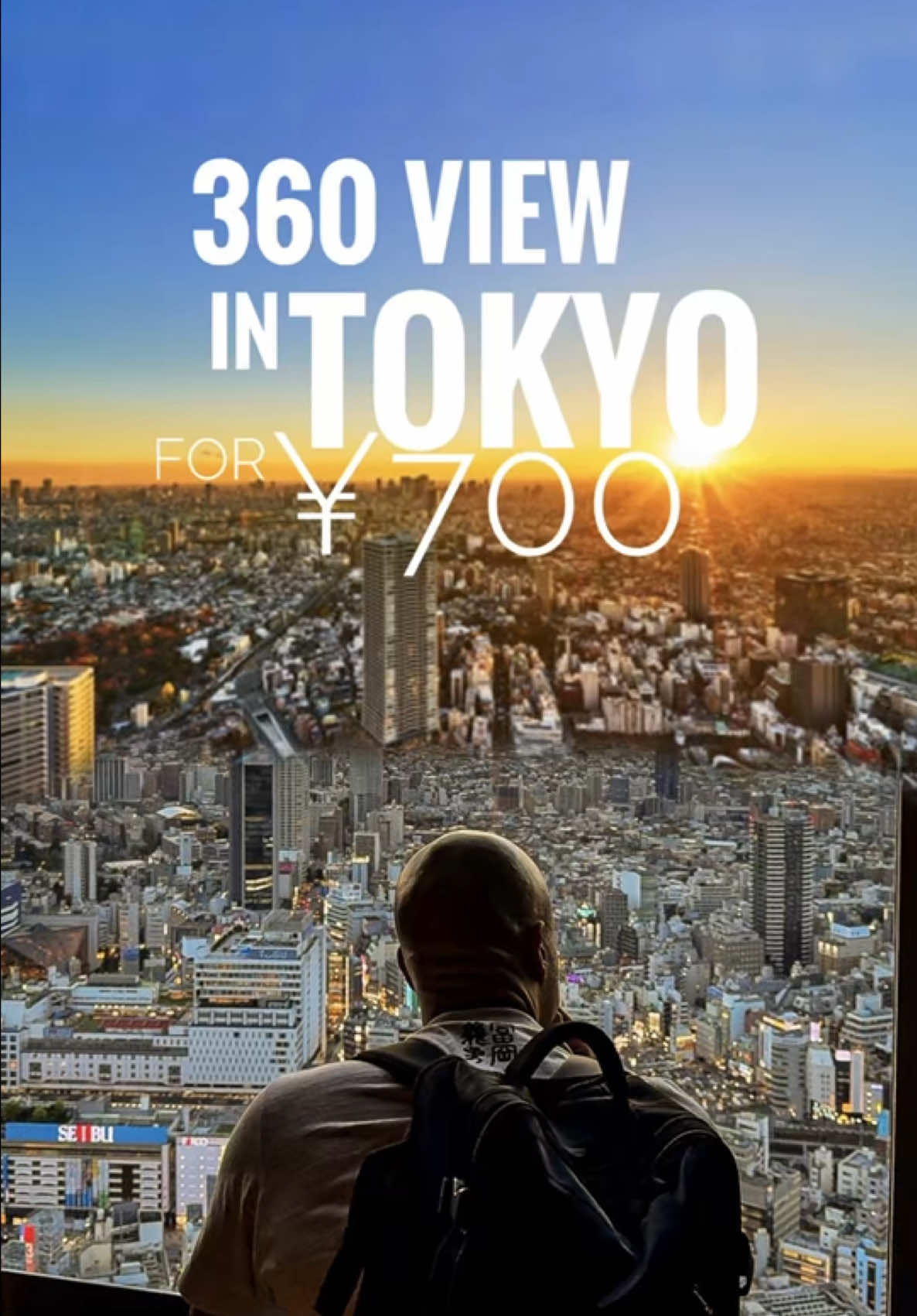360 view in Tokyo for ¥700 😍 #360view #tokyo #japan #fyp #ofwjapan 