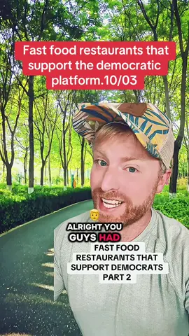 Fast food restaurants that support the democratic platform. #democrat #democrats #fastfood #shopblue 
