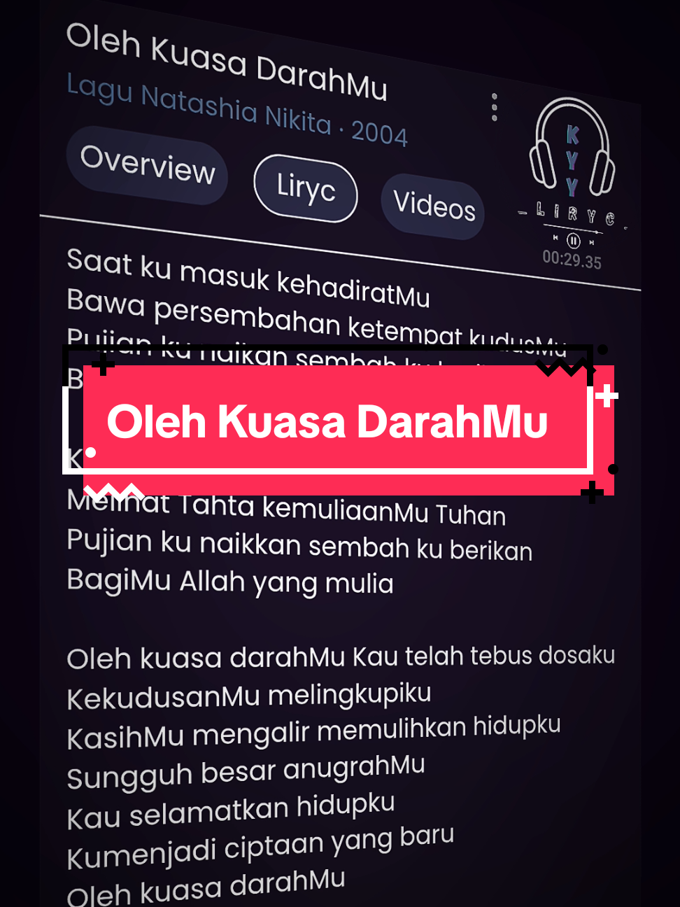 Oleh Kuasa DarahMu 🎧🎶😇 #natashianikita #lirycs #lagu #rohani_kristen #lirycsvideo 