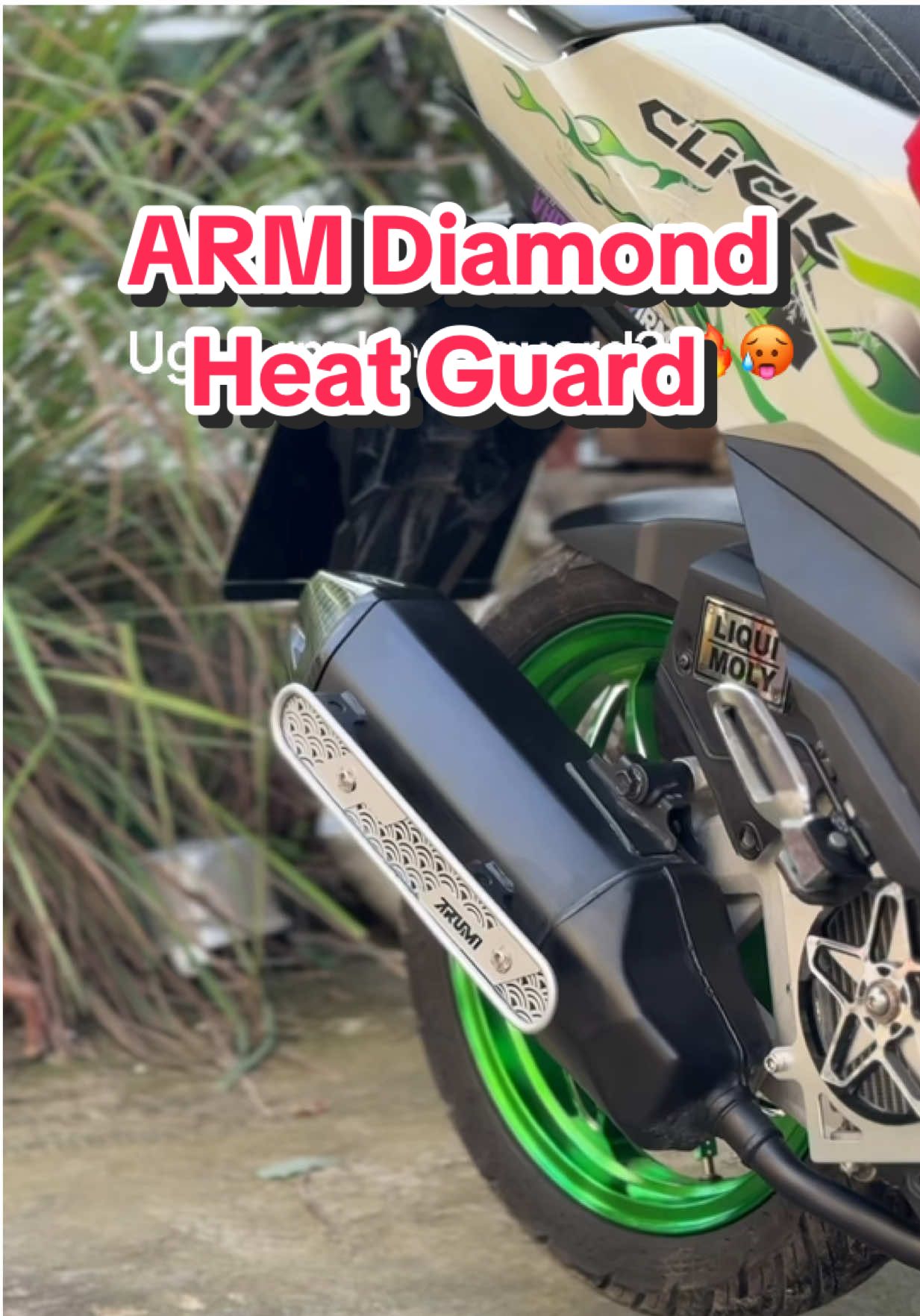Sinong nag sabi ba hindi maporma ang stock pipe ng honda click? #armheatguard #hondaclickmufflerheatguard #hondaclickheatguard #hondaclickaccessories #fyp 