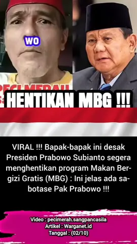 Presiden Prabowo didesak stop program MBG. 02/10 #mbg #makanbergizigratis #makangratis #keracunan #makan 