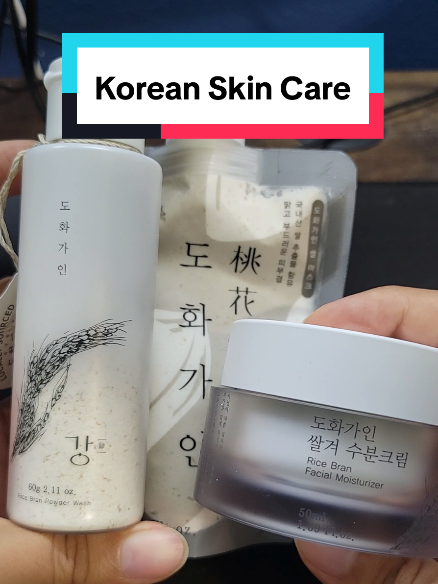 Korean Skin Care from The House of Dohwa 😁 •Rice Bran Powder wash -Was Exfoliating, Brightening, and moisturizing. •White Rice Wash Off Mask was Brightening, and moisturizing. •Rice Bran Facial Moisturizer was moisturizing, and brightening. in my experience using these together, my skin was exfoliated, brighter, my skin was hydrated all day, and my skin elasticity improved, I highly recommend these 🙌  #houseofdohwa #koreanskincare #koreanskincareproducts #skincare #skincareroutine 