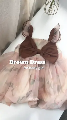 Replying to @Mommy & Kids Essentials by Mel Brown Baby Dress. Napakaganda at aesthetic, perfect for any occasion! Lalong magiging cute si baby kapag suot niya ito 😍 #browndress #dressforbaby #aestheticdress #1stbirthdaydress 