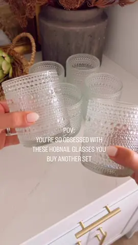The prettiest hobnail glasses and they are under $20 for a set of 6!  Link in profile ✨ @Amazon Home #amazonfinds #amazonkitchenfinds 