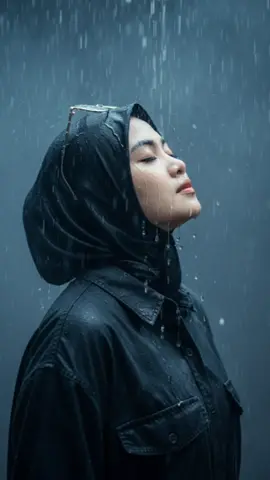 #trendgeminiai #gemini #ai     Prompt: Edit foto tanpa mengubah wajah asli, Seorang wanita bergaya sesuai karakteristik pada foto terlampir, berdiri di bawah hujan deras, basah kuyup dan ekspresif, mengenakan kemeja denim oversize dan hijab hitam. la menatap ke atas dengan mata terpejam ekspresi sinematik dan emosional serta kacamata yang diselipkan diatas kepala. Tetesan hujan tampak melayang di udara, pencahayaan dramatis dengan nuansa dingin kebiruan, kabut lembut di latar belakang, kedalaman bidang yang dangkal, gaya editorial untuk pemotretan fashion, estetik di tangkap dalam resolusi ultra-tinggi. Format 1080x1350.