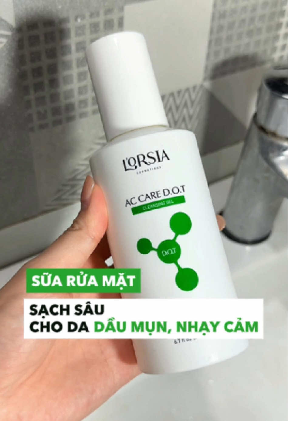 Sữa rửa mặt làm sạch sâu cho #dadaumun gọi tên Sữa rửa mặt D.O.T #Lorsia - Làm sạch sâu nhưng không khô da, giữ da ẩm mịn - Ngừa mu.n và hỗ trợ giảm mu.n ngay từ bước làm sạch #suaruamat #giammun #lamsachsau 