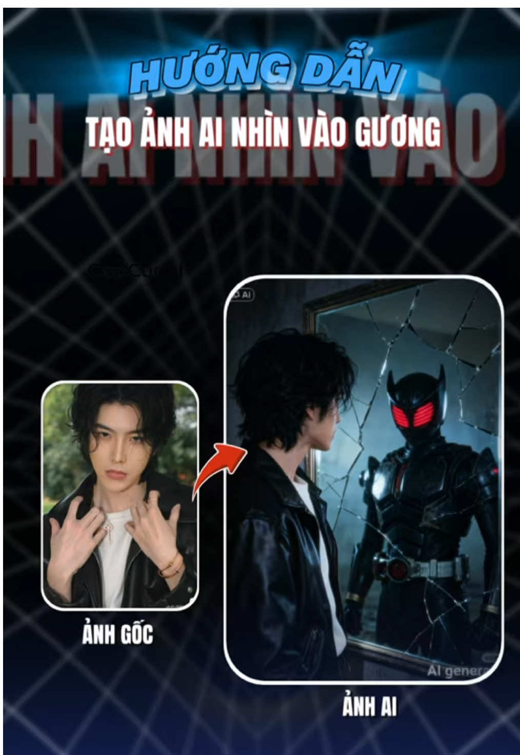 cách tạo ảnh ai nhìn vào gương #xuhuong #capcut #capcutpioneer #capcutgenai #pioneertemplate  