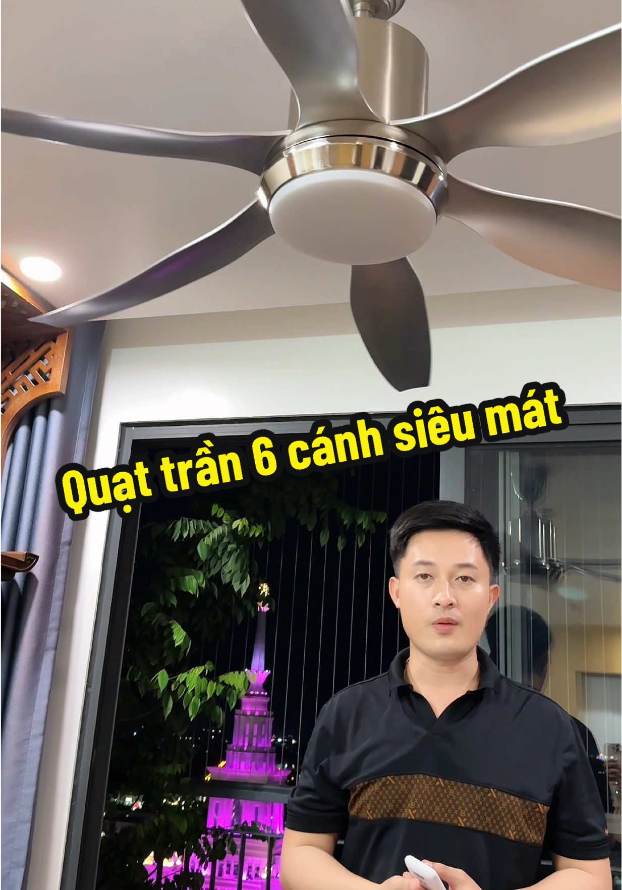 Quạt trần 6 cánh bạc sải cánh 1m47 siêu dài siêu mát giá hời #quattran #quattranden #xuhuong #nhanuytin88 