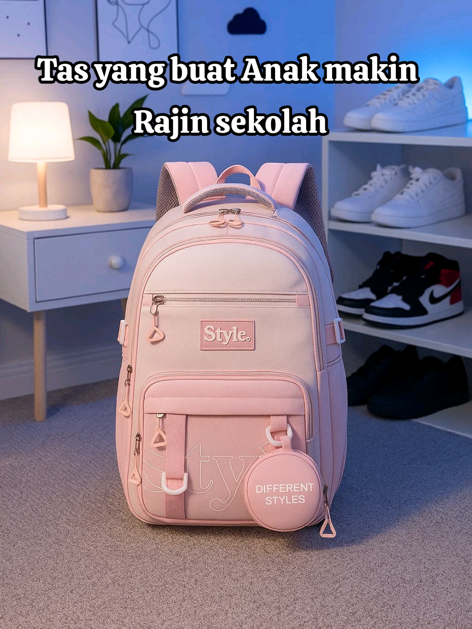 🎒 Tas simple, elegan, tapi muat banyak! Cocok buat kuliah, kerja, atau jalan santai. 💕 Warna pastel kekinian yang manis banget dipadukan sama outfit apa aja. 📚 Kapasitas besar + banyak slot bikin semua barang kamu lebih rapi dan gampang dicari. #ranselsekolah #tassekolah #promo1010 #gajiansale #fyp 