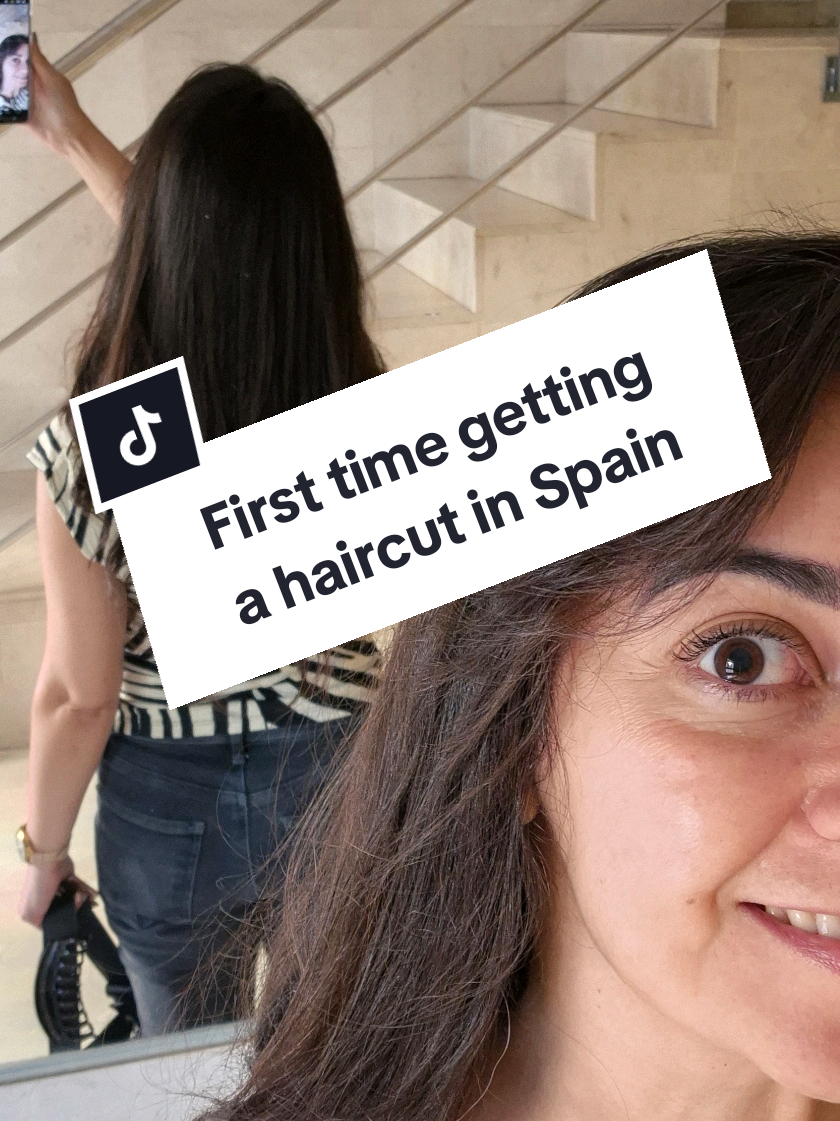 I usually cut my own hair but I wanted a good cut since it had gotten so long and frizzy in the ends. The wash, hair mask treatment, cut and styling came out to 69€. What do you think? #haircutinspain #livinginvalencia #movedtospain #learningspanish #americaninspain 