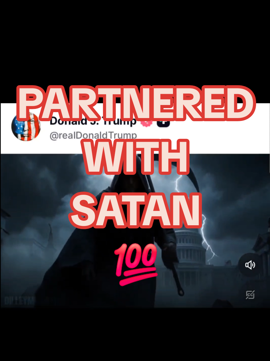 #satanic #evil #grimreaper #project2025 #itsnotajoke Trump is not joking. Daniel 8:23 The Antichrist understands dark sentences, and is a master of intrigue. He loves cryptic codes that tell us who he is without saying who he is. He is the ANTICHRIST🔥🔥🔥 This is not a drill. This is not a joke!