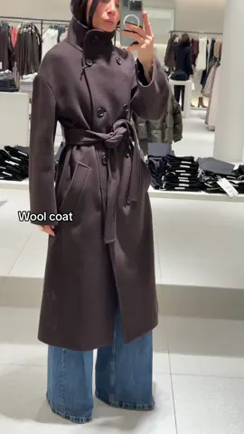 New @ZARA wool coat❤️‍🔥 I’m trying size M🙌  #zara#zarahaul 
