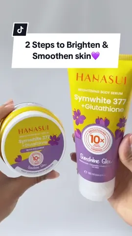 Cukup 2 steps aja buat achieve kulit badan yang cerah dan halus!💜 Siapa yang samaan kayak Hana nih? #Hanasui #HanasuiBodycare #60DetikUdahPastiHalus #UdahPastiCerah 