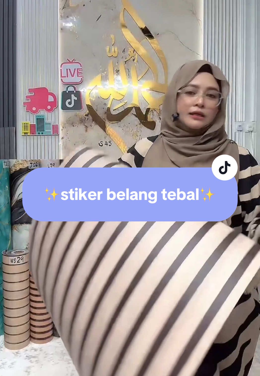 Stiker belang lebar 2 kaki panjang 10 kaki ✨